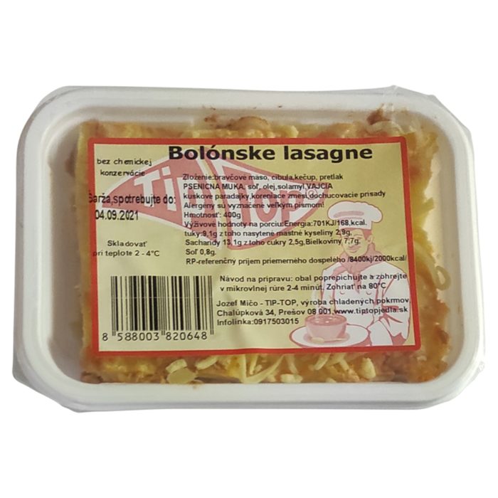 Tip Top Bolónske lasagne 400 g